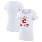 NHL Calgary Flames G-III 4Her by Carl Banks Women's Super-Slim Fit Lightweight Team Logo Graphic T-Shirt - White
