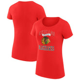 NHL Chicago Blackhawks G-III 4Her by Carl Banks Women's Super-Slim Fit Lightweight Team Logo Graphic T-Shirt - Red