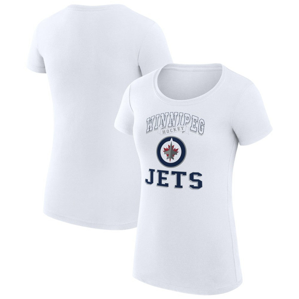 NHL Winnipeg Jets G-III 4Her by Carl Banks Women's Super-Slim Fit Lightweight Team Logo Graphic T-Shirt - White
