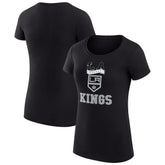 NHL Los Angeles Kings G-III 4Her by Carl Banks Women's Super-Slim Fit Lightweight Team Logo Graphic T-Shirt - Black