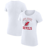 NHL New Jersey Devils G-III 4Her by Carl Banks Women's Super-Slim Fit Lightweight Team Logo Graphic T-Shirt - White