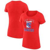 NHL New York Rangers G-III 4Her by Carl Banks Women's Super-Slim Fit Lightweight Team Logo Graphic T-Shirt - Red