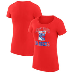 NHL New York Rangers G-III 4Her by Carl Banks Women's Super-Slim Fit Lightweight Team Logo Graphic T-Shirt - Red