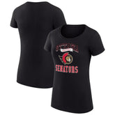 NHL Ottawa Senators G-III 4Her by Carl Banks Women's Super-Slim Fit Lightweight Team Logo Graphic T-Shirt - Black