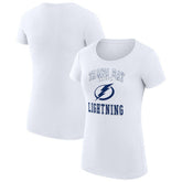NHL Tampa Bay Lightning G-III 4Her by Carl Banks Women's Super-Slim Fit Lightweight Team Logo Graphic T-Shirt - White