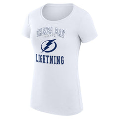 NHL Tampa Bay Lightning G-III 4Her by Carl Banks Women's Super-Slim Fit Lightweight Team Logo Graphic T-Shirt - White