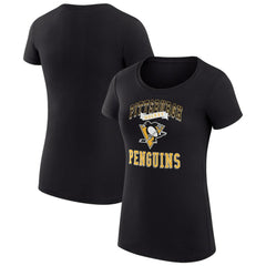 NHL Pittsburgh Penguins G-III 4Her by Carl Banks Women's Super-Slim Fit Lightweight Team Logo Graphic T-Shirt - Black