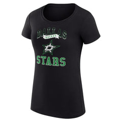 NHL Dallas Stars G-III 4Her by Carl Banks Women's Super-Slim Fit Lightweight Team Logo Graphic T-Shirt - Black