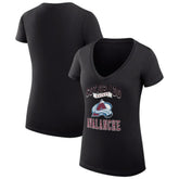 NHL Colorado Avalanche G-III 4Her by Carl Banks Women's Super-Slim Fit Lightweight Team Logo Graphic V-Neck T-Shirt - Black