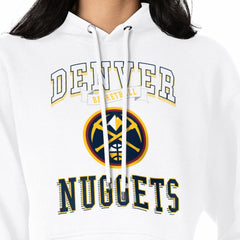 Denver Nuggets G-III 4Her by Carl Banks Women's Graphic Fleece Pullover Hoodie White
