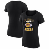 Los Angeles Lakers G-III 4Her by Carl Banks Women's Super-Slim Fit Lightweight Team Logo T-Shirt Black