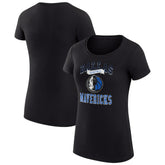 Dallas Mavericks G-III 4Her by Carl Banks Women's Super-Slim Fit Lightweight Team Logo T-Shirt Black