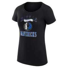 Dallas Mavericks G-III 4Her by Carl Banks Women's Super-Slim Fit Lightweight Team Logo T-Shirt Black