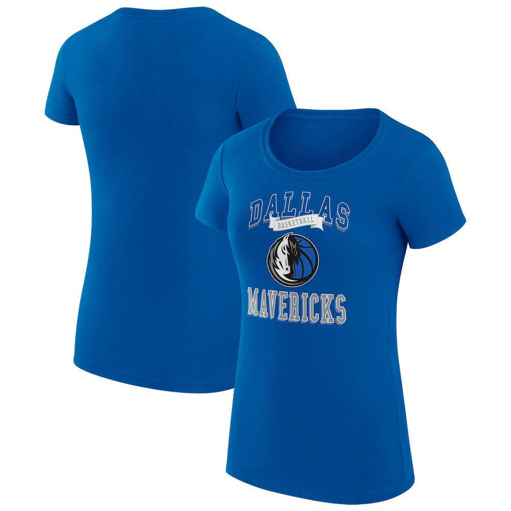 Dallas Mavericks G-III 4Her by Carl Banks Women's Super-Slim Fit Lightweight Team Logo T-Shirt Blue