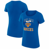 New York Knicks G-III 4Her by Carl Banks Women's Super-Slim Fit Lightweight Team Logo T-Shirt Blue