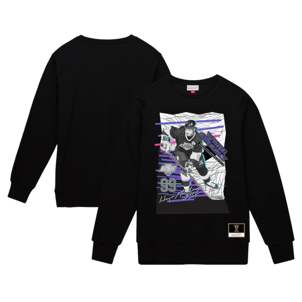 NHL Wayne Gretzky Los Angeles Kings Mitchell & Ness Streak Pullover Sweatshirt - Black