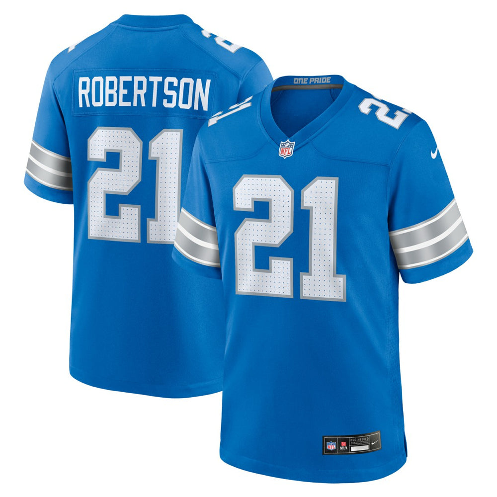 NFL Amik Robertson Detroit Lions Game Jersey - Blue