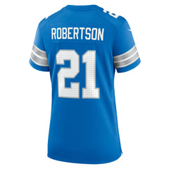NFL Amik Robertson Detroit Lions Women's Team Game Jersey - Blue