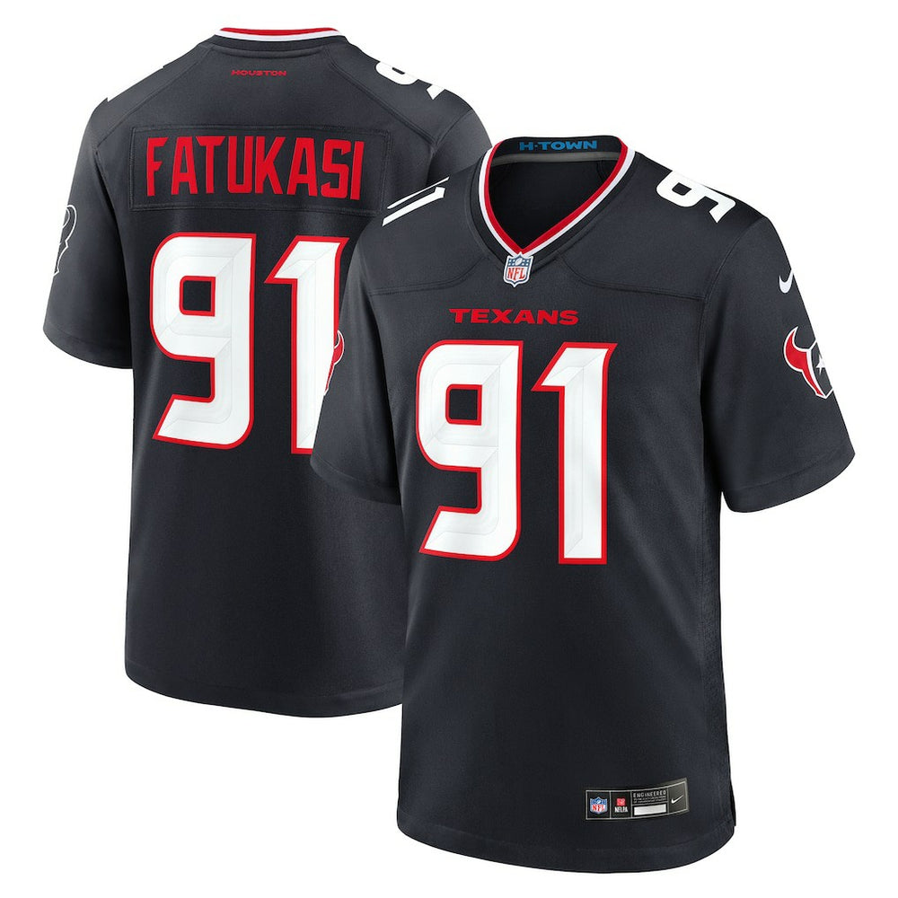 NFL Folorunso Fatukasi Houston Texans Team Game Jersey - Navy
