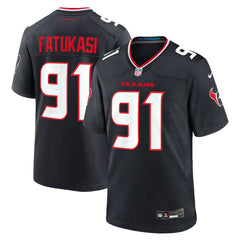 NFL Folorunso Fatukasi Houston Texans Team Game Jersey - Navy