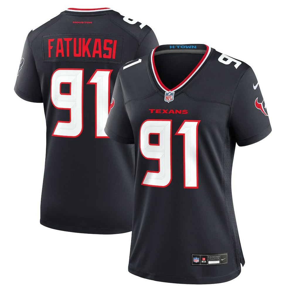 NFL Folorunso Fatukasi Houston Texans Women's Team Game Jersey - Navy