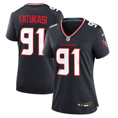 NFL Folorunso Fatukasi Houston Texans Women's Team Game Jersey - Navy