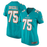 NFL Jack Driscoll Miami Dolphins Women's Team Game Jersey - Aqua