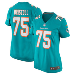 NFL Jack Driscoll Miami Dolphins Women's Team Game Jersey - Aqua