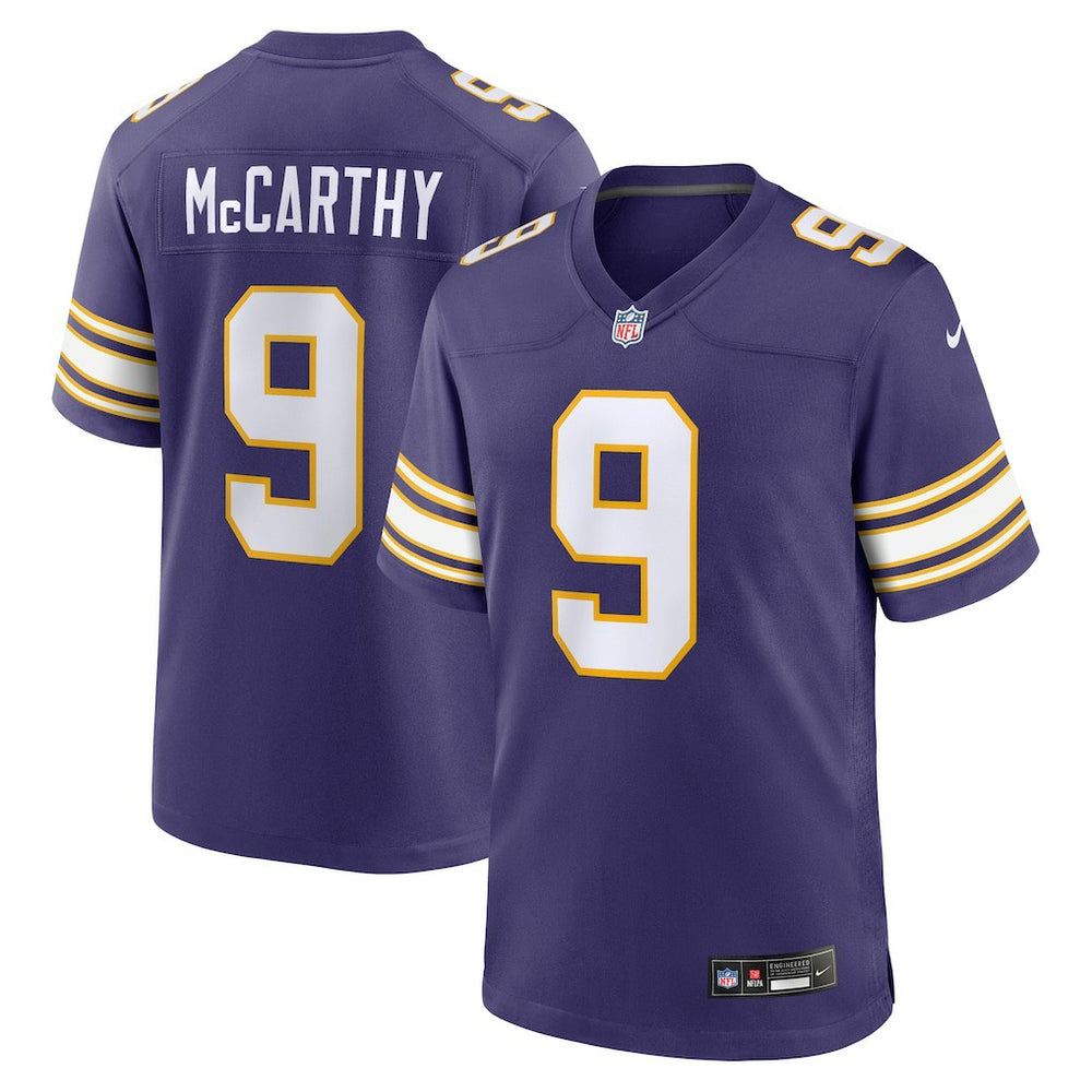 NFL J.J. McCarthy Minnesota Vikings 2nd Alternate Player Game Jersey - Purple