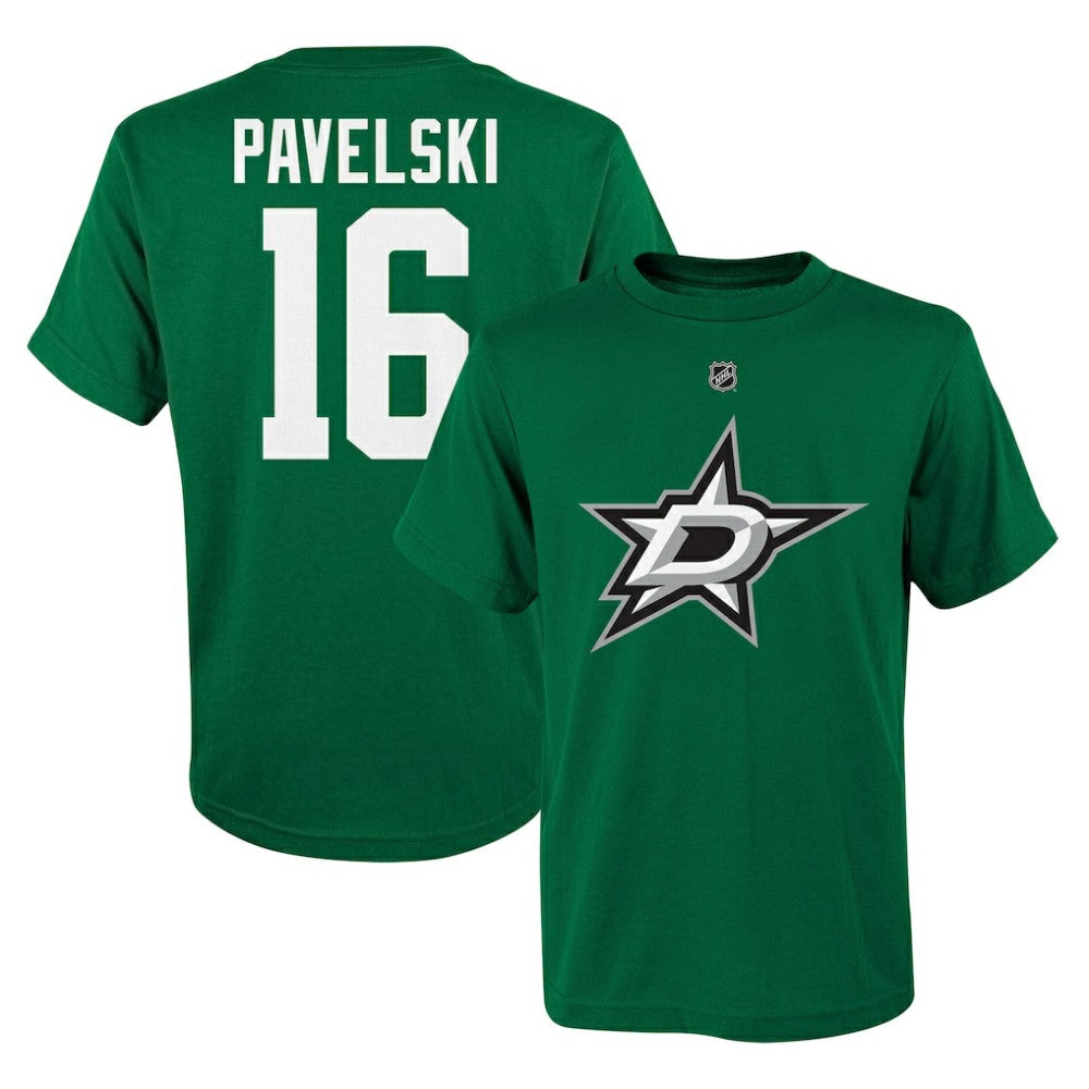 NHL Joe Pavelski Dallas Stars Youth Player Name & Number T-Shirt - Kelly Green