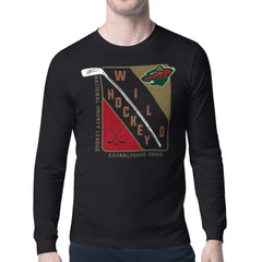 NHL Minnesota Wild Starter Shield Long Sleeve Graphic T-Shirt - Black