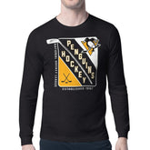 NHL Pittsburgh Penguins Starter Shield Long Sleeve Graphic T-Shirt - Black