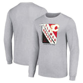 NHL Calgary Flames Starter Shield Long Sleeve Graphic T-Shirt - Heather Gray