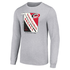 NHL Carolina Hurricanes Starter Shield Long Sleeve Graphic T-Shirt - Heather Gray