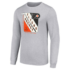 NHL Philadelphia Flyers Starter Shield Long Sleeve Graphic T-Shirt - Heather Gray