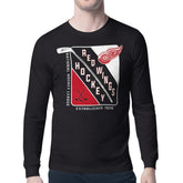 NHL Detroit Red Wings Starter Shield Long Sleeve Graphic T-Shirt - Black