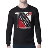 NHL Carolina Hurricanes Starter Shield Long Sleeve Graphic T-Shirt - Black