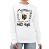 NHL Vegas Golden Knights G-III 4Her by Carl Banks Women's Collage Graphic Fleece Long Sleeve Pullover Sweatshirt - White