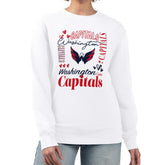 NHL Washington Capitals G-III 4Her by Carl Banks Women's Collage Graphic Fleece Long Sleeve Pullover Sweatshirt - White