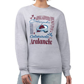 NHL Colorado Avalanche G-III 4Her by Carl Banks Women's Collage Graphic Fleece Long Sleeve Pullover Sweatshirt - Heather Gray