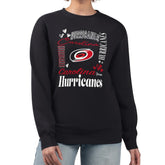 NHL Carolina Hurricanes G-III 4Her by Carl Banks Women's Collage Graphic Fleece Long Sleeve Pullover Sweatshirt - Black