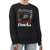 NHL Anaheim Ducks G-III 4Her by Carl Banks Women's Collage Graphic Fleece Long Sleeve Pullover Sweatshirt - Black