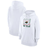NHL Minnesota Wild G-III 4Her by Carl Banks Women's Collage Team Graphic Tri-Blend Fleece Pullover Hoodie - White