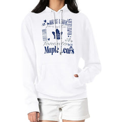 NHL Toronto Maple Leafs G-III 4Her by Carl Banks Women's Collage Team Graphic Tri-Blend Fleece Pullover Hoodie - White