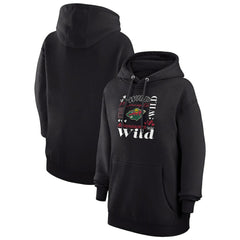 NHL Minnesota Wild G-III 4Her by Carl Banks Women's Collage Team Graphic Tri-Blend Fleece Pullover Hoodie - Black