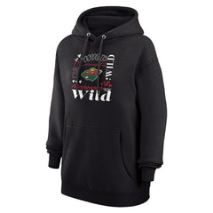 NHL Minnesota Wild G-III 4Her by Carl Banks Women's Collage Team Graphic Tri-Blend Fleece Pullover Hoodie - Black