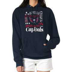 NHL Washington Capitals G-III 4Her by Carl Banks Women's Collage Team Graphic Tri-Blend Fleece Pullover Hoodie - Navy