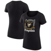NHL Pittsburgh Penguins G-III 4Her by Carl Banks Women's Super-Slim Fit Lightweight Collage Team Graphic T-Shirt - Black