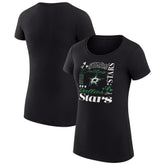 NHL Dallas Stars G-III 4Her by Carl Banks Women's Super-Slim Fit Lightweight Collage Team Graphic T-Shirt - Black