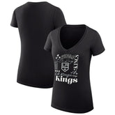NHL Los Angeles Kings G-III 4Her by Carl Banks Women's Super-Slim Fit Lightweight Collage Team Graphic T-Shirt - Black